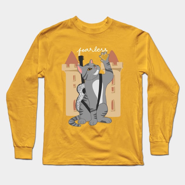 FEARLESS CAT ERA Long Sleeve T-Shirt by ulricartistic